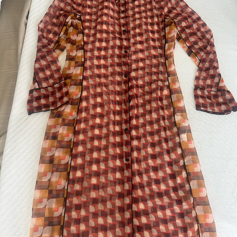 Zara Orange/Burgundy 4 piece Geometric 2 pc & Coverup